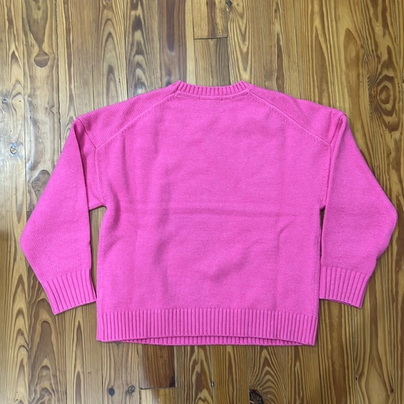 Boden Pink Embroidered Frenchie Sweater - Picture 12 of 12